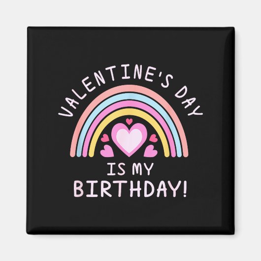 Frauentag Valentinstag Geburtstag Regenbogen  Magnet (Vorne)