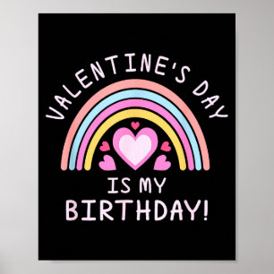 Frauentag Valentinstag Geburtstag Regenbogen Poster