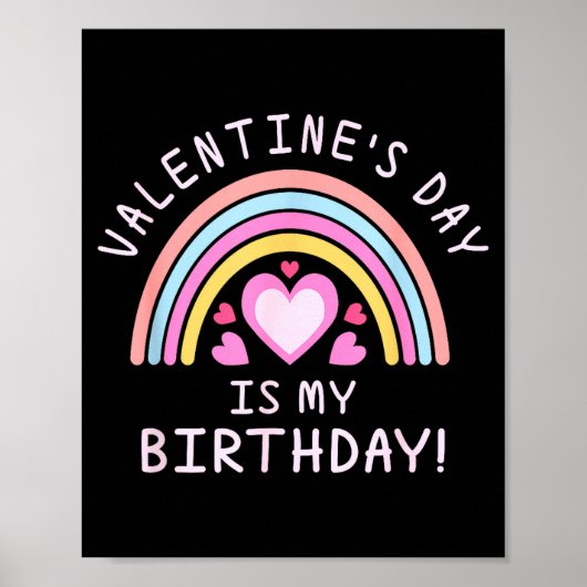 Frauentag Valentinstag Geburtstag Regenbogen Poster (Vorne)