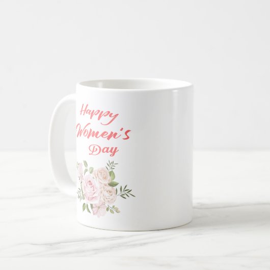 Frauentag weiß kaffeetasse (Vorderseite Links)