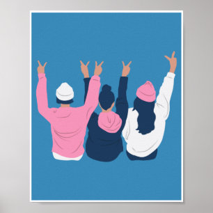 Frauentagsthema süßes Design Poster