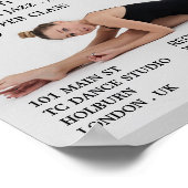 Frauentänzerin, Tanzlehrgang Werbung Poster (Ecke)