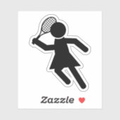 Frauentennis-Symbol-Sport Aufkleber (Blatt)