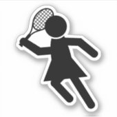 Frauentennis-Symbol-Sport Aufkleber (Vorderseite)