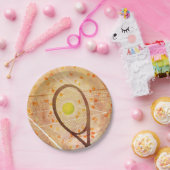 Frauentennis "Tennis-Liebe" Pappteller (Party)