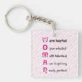 Frauentext positiv, personalisiert schlüsselanhänger (Vorderseite)