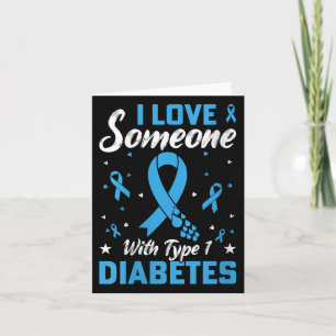 Frauentyp-1-Diabetes Liebe Jugenddiabetes Blau Karte