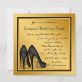 Frauenüberraschung 70. Geburtstagsparty Einladung (Rückseite)