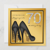 Frauenüberraschung 70. Geburtstagsparty Einladung (Vorderseite)