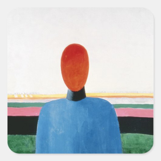 Frauenust Quadratischer Aufkleber (Vorderseite)