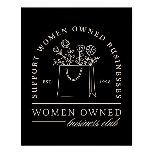 Frauenverein unterstützt Schwarz Poster (Vorderseite)