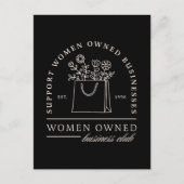 Frauenverein unterstützt Schwarz Postkarte (Vorderseite)