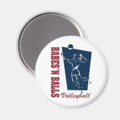 Frauenvolleyball Magnet (Vorderseite/Rückseite)