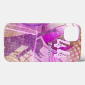 Frauenvolleyball Spieler rosa lila Bezeichnung Case-Mate iPhone Hülle (Rückseite (Horizontal))