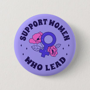 Frauenwahlen - Unterstützung von Frauen, die an de Button