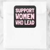 Frauenwahlen - Unterstützung von Frauen, die an de Quadratischer Aufkleber (Tasche)