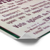 Frauenwahlposter Poster (Ecke)