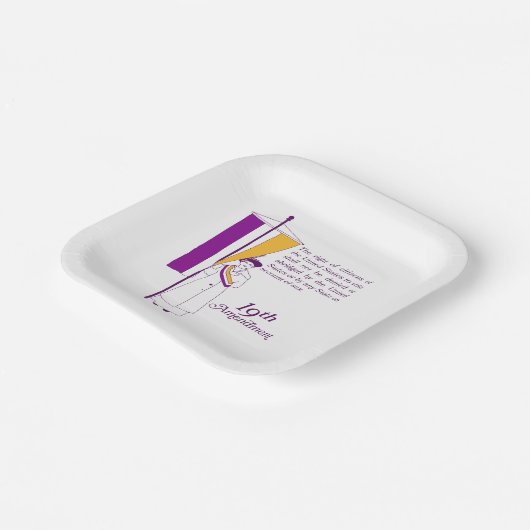 Frauenwahlrecht Pappteller (Gewinkelt)