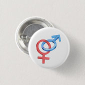 Frauenzeichen aus Glas Button (Vorne & Hinten)