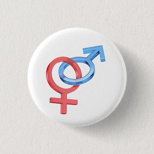 Frauenzeichen aus Glas Button (Vorderseite)