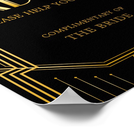 Frauenzeichen | Gatsby Art Deco Poster (Ecke)