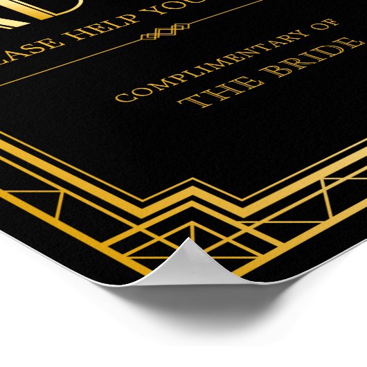 Frauenzeichen | Gatsby Art Deco Poster (Ecke)