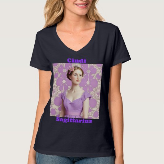 Frauenzeichen - Individuelle Name T-Shirt (Vorderseite)