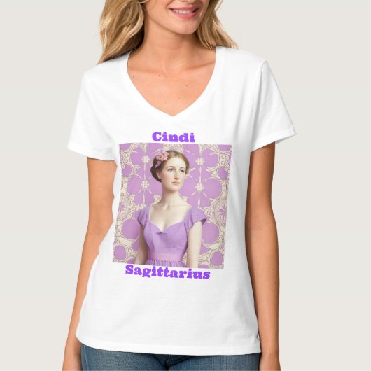 Frauenzeichen - Individuelle Name T-Shirt (Vorderseite)