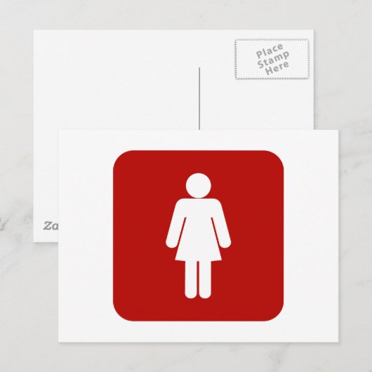Frauenzeichen Postkarte (Vorne/Hinten)