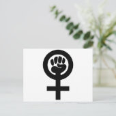 Frauenzeichen Power Postkarte (Stehend Vorderseite)