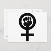Frauenzeichen Power Postkarte (Vorne/Hinten)