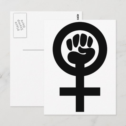 Frauenzeichen Power Postkarte (Vorne/Hinten)