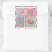 Frauenzubehör von Chariklia Zarris Quadratischer Aufkleber (Tasche)