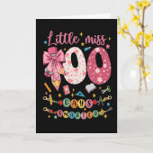 Fräulein 100 Tage schlauer Süße Schule Karte (Gelbe Blume)
