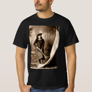 Fräulein Annie Oakley mit Gewehr, Vintage-Fotoport T-Shirt
