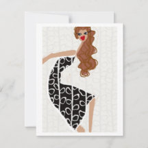Fräulein April Joy Tanz Schwarz Weiß Mode Art Kart
