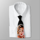Fräulein Behavin' Pinup Mens Necktie Krawatte (Gebunden)