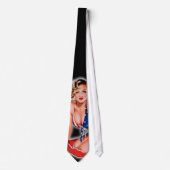 Fräulein Behavin' Pinup Mens Necktie Krawatte (Vorderseite)