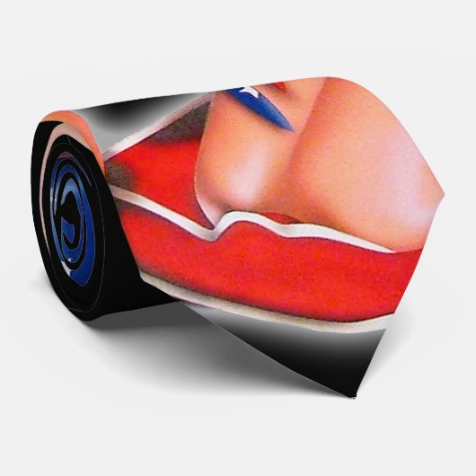 Fräulein Behavin' Pinup Mens Necktie Krawatte (Gerollt)