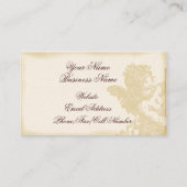 "Fräulein Bennet" auf Creme Visitenkarte (Rückseite)