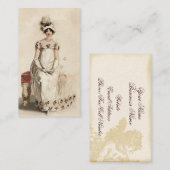 "Fräulein Bennet" auf Creme Visitenkarte (Vorne/Hinten)