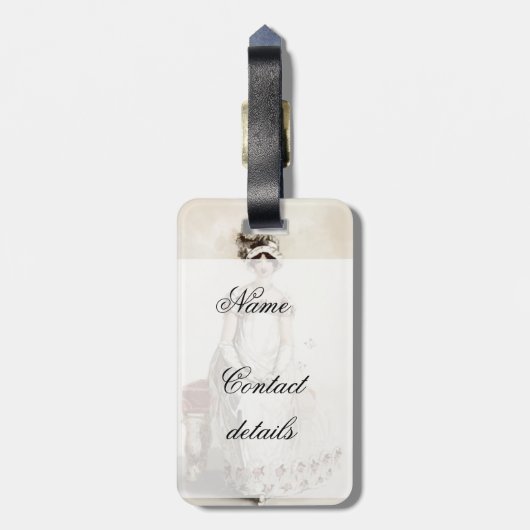 "Fräulein Bennet" Gepäckanhänger (Rückseite vertikal)