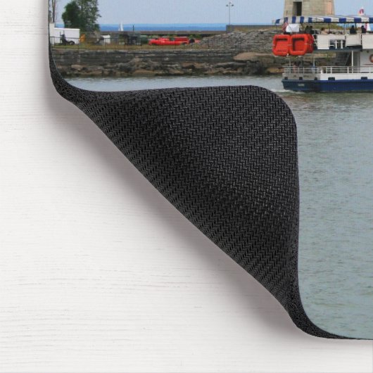 Fräulein Buffalo und Leuchtturm, Büffel NY Mousepad (Ecke)