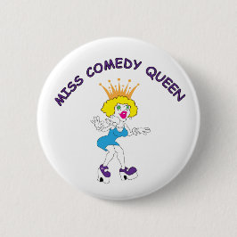 Fräulein Comedy Queen Round Button