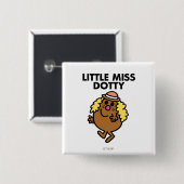 Fräulein Dotty winkt Button (Vorne & Hinten)