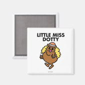 Fräulein Dotty winkt Magnet (Vorderseite/Rückseite)