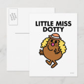 Fräulein Dotty winkt Postkarte (Vorne/Hinten)
