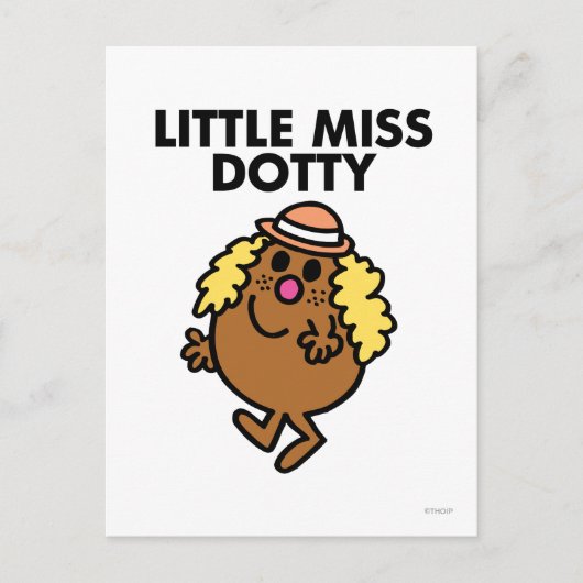 Fräulein Dotty winkt Postkarte (Vorderseite)