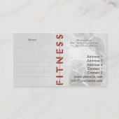 Fräulein Fitness - Geschäfts-Karte Visitenkarte (Rückseite)