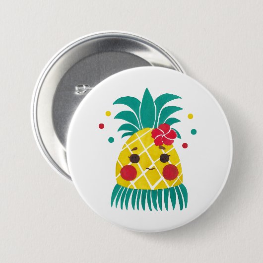 Fräulein Hawaiian Pineapple Button (Vorne & Hinten)